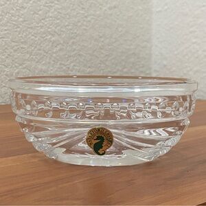 WATERFORD Crystal Cut To Clear Overture 5" Small Oval Bowl